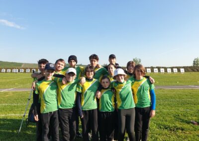 Photo de groupe archers de la Jeune Loire TRJ Riom 2025