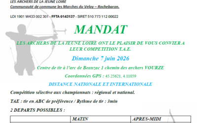 Mandat TAE 7 juin 2026