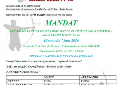 Mandat TAE 7 juin 2026